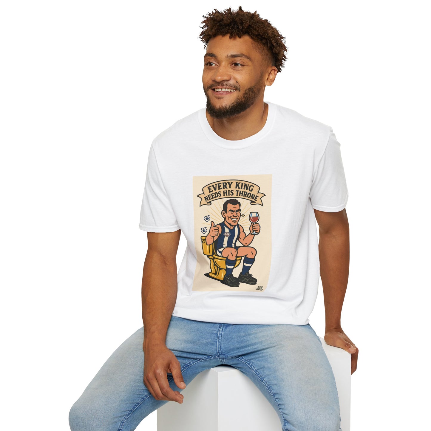 King Toilet Unisex T-Shirt- White and Black