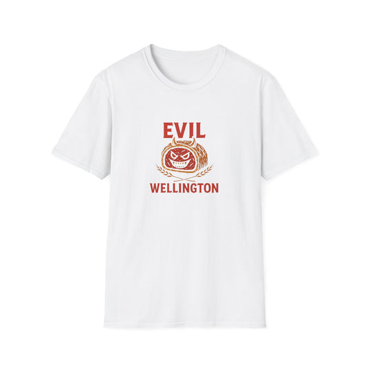 Evil Wellington, Black, White or Grey Unisex T-Shirt