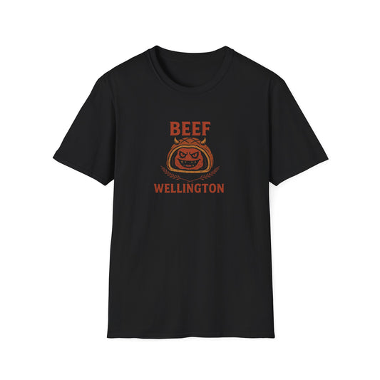 Beef Wellington Unisex T-Shirt, Black, White, Grey