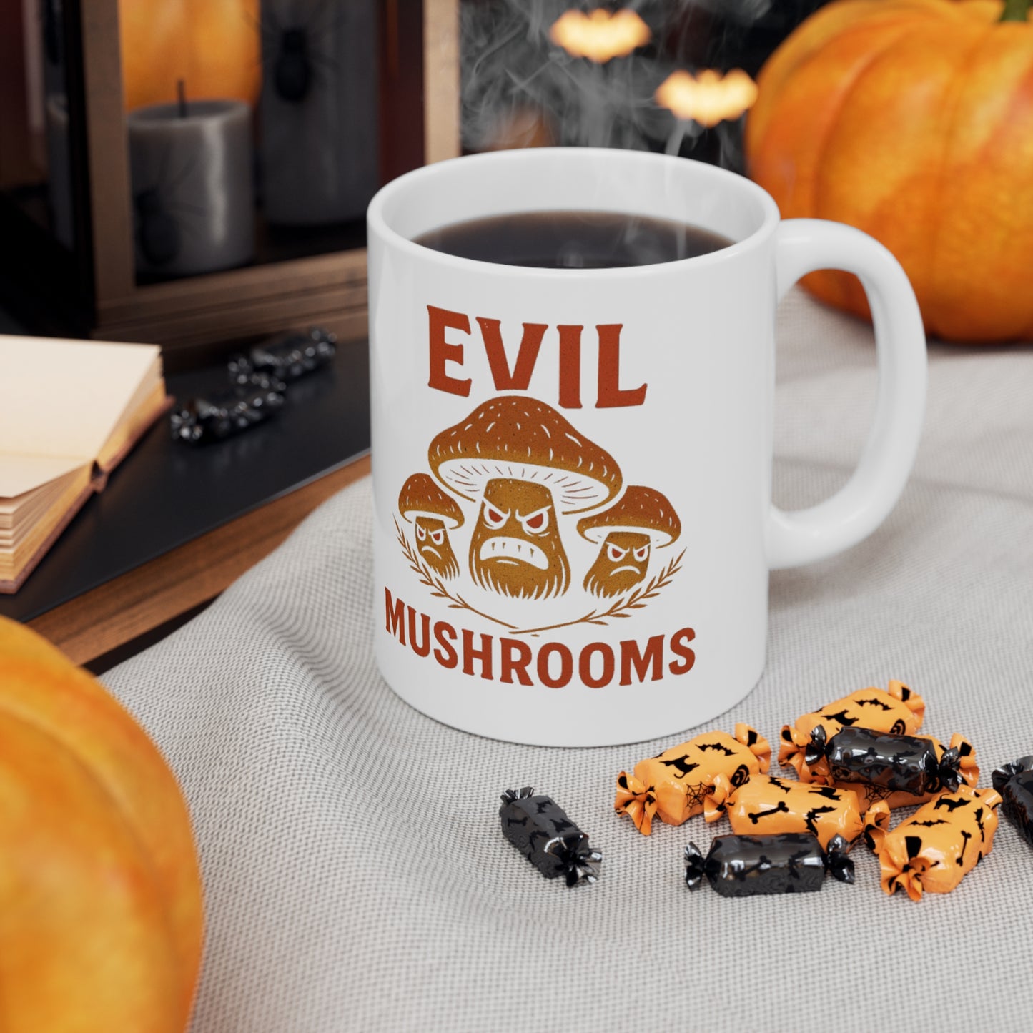Evil Mushrooms, Ceramic Coffee Cup