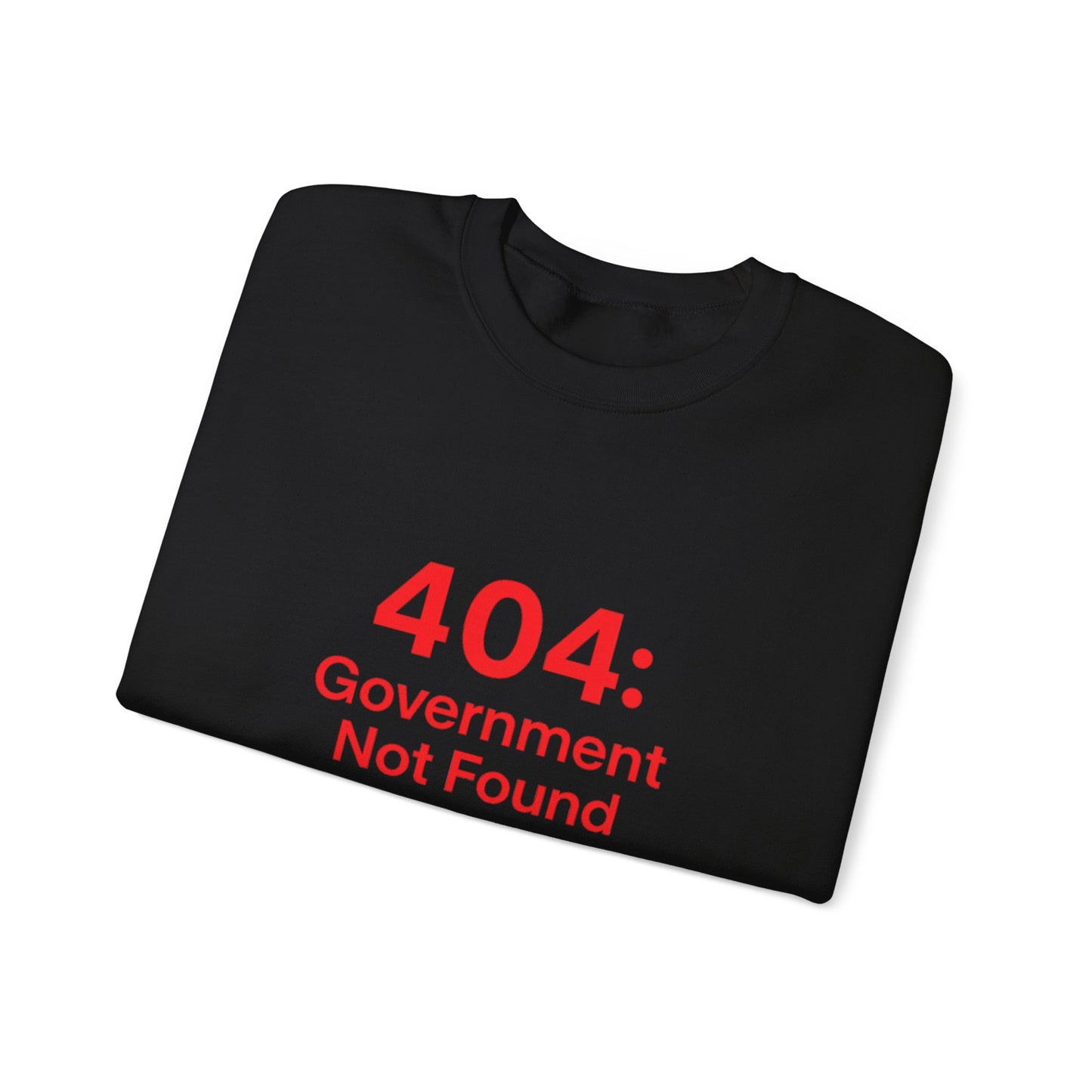 404 Error Crewneck Sweatshirt, White, Black and Navy