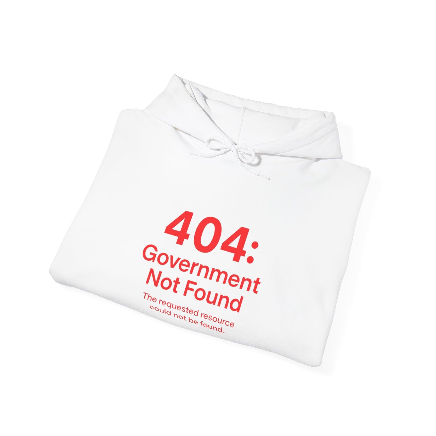 404: Government Not Found Unisex Hoodie- Black, Grey, White and Navy