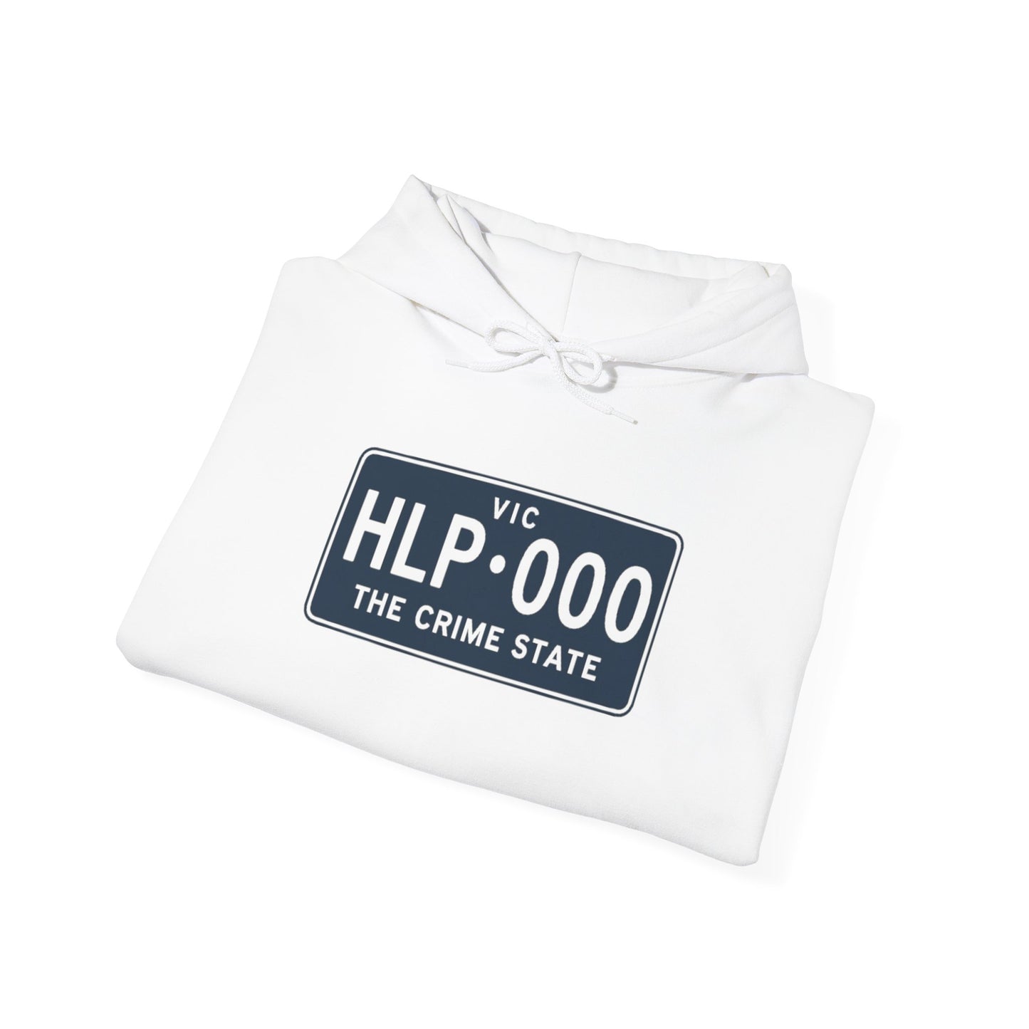 The Crime State Number plate- White and Grey