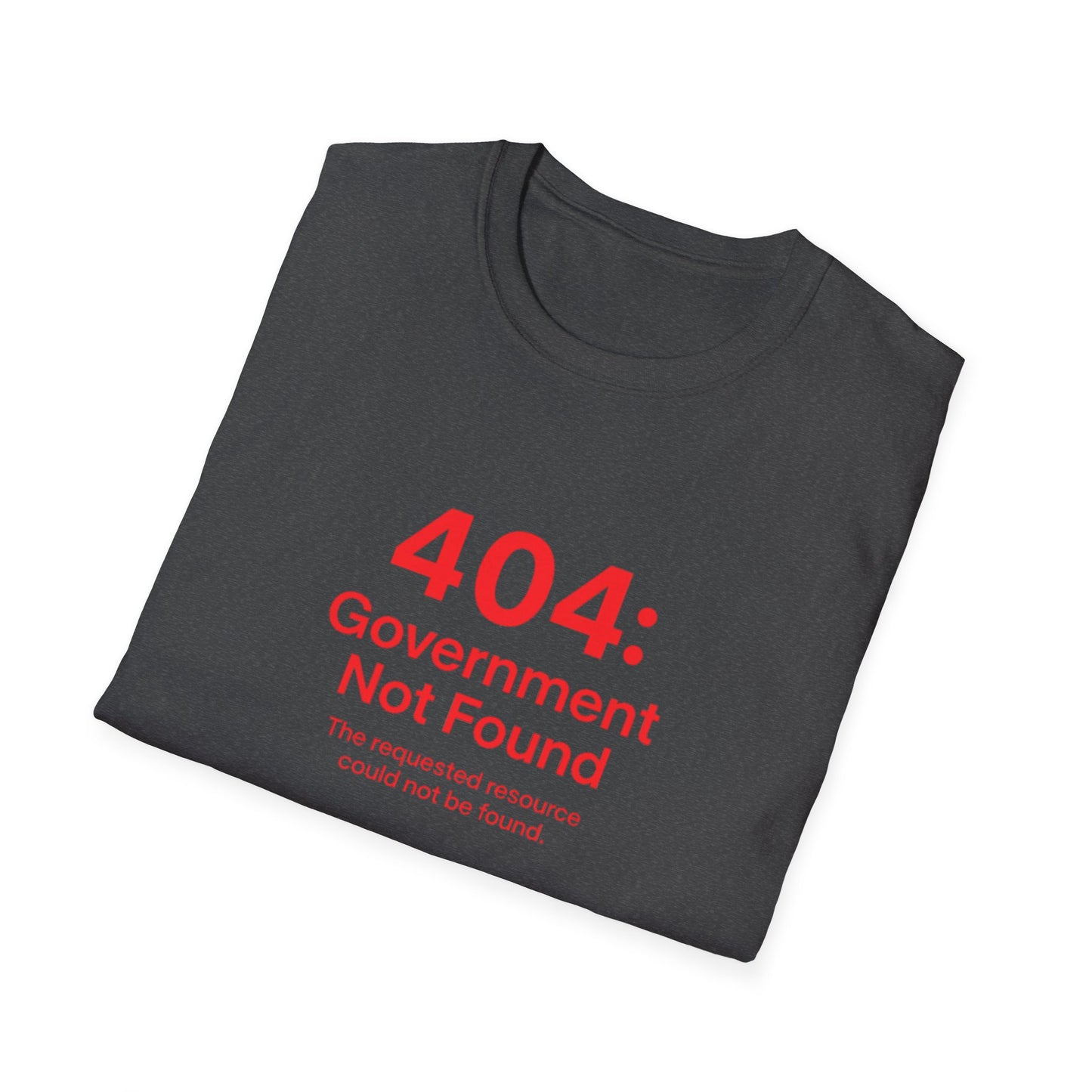 404 Error Unisex T-Shirt- Black, White, Grey and Dark Heather
