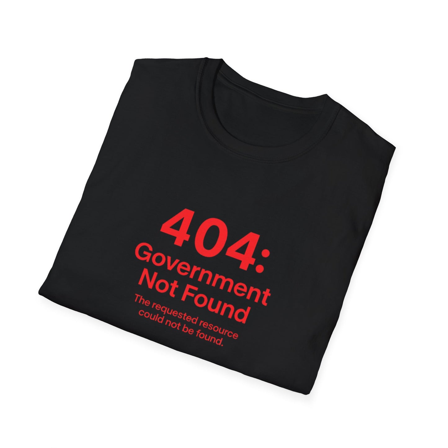 404 Error Unisex T-Shirt- Black, White, Grey and Dark Heather