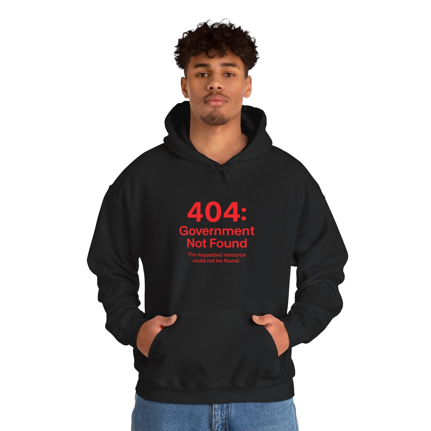 404: Government Not Found Unisex Hoodie- Black, Grey, White and Navy