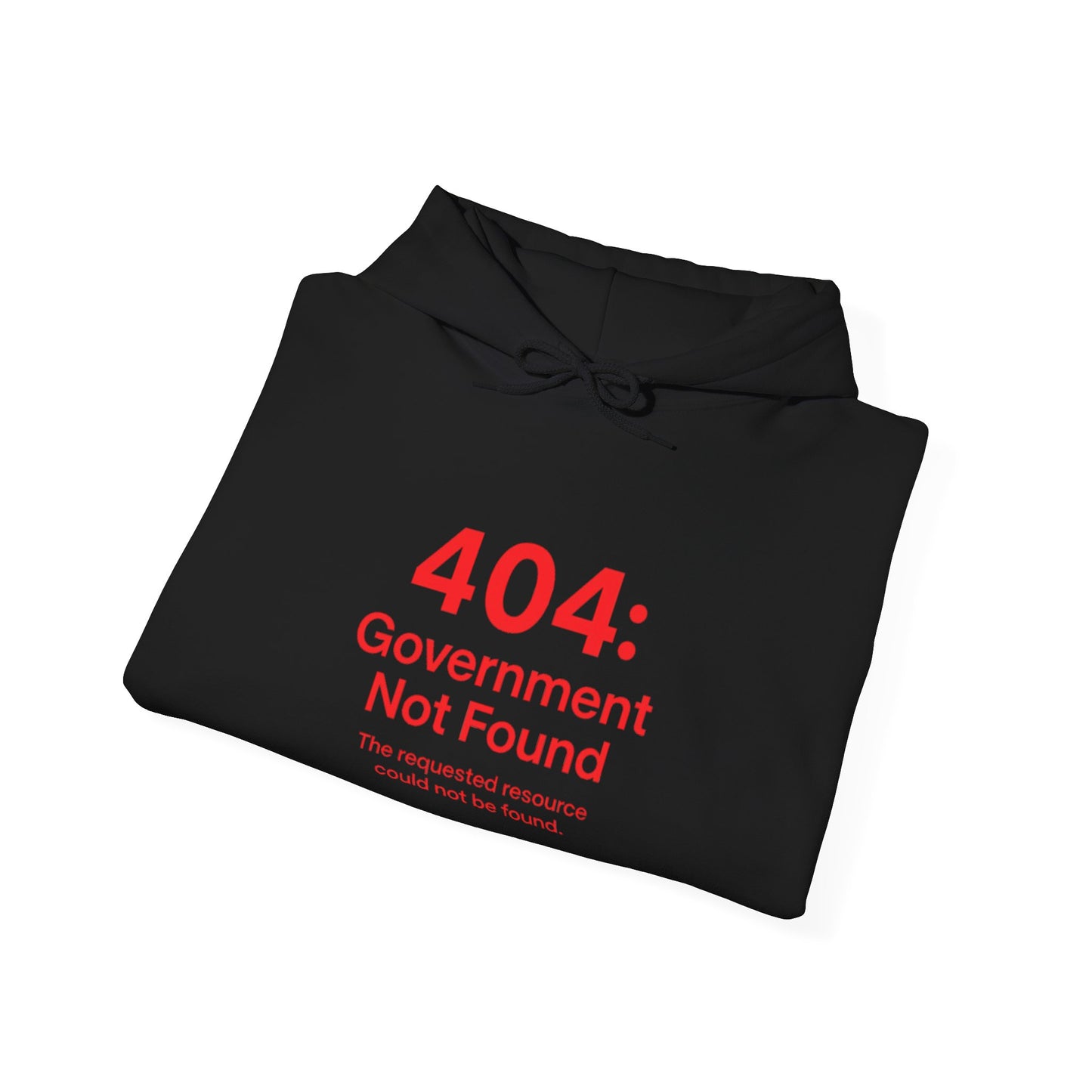 404: Government Not Found Unisex Hoodie- Black, Grey, White and Navy