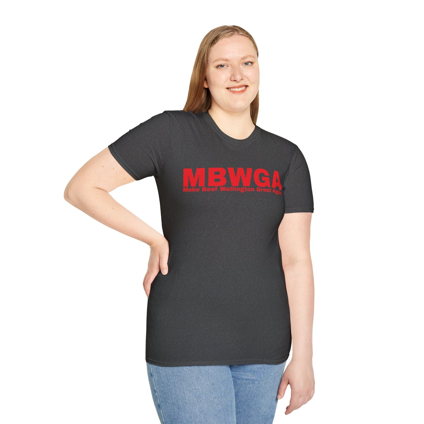 MBWGA Unisex T-shirt- Black, White, Dark Heather