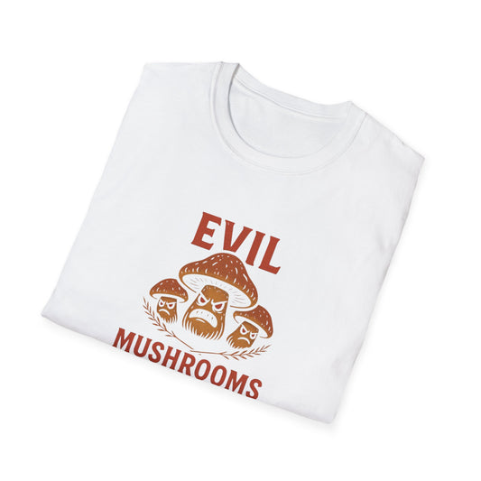 Evil Mushrooms Unisex Black, White, Grey and Dark Heather