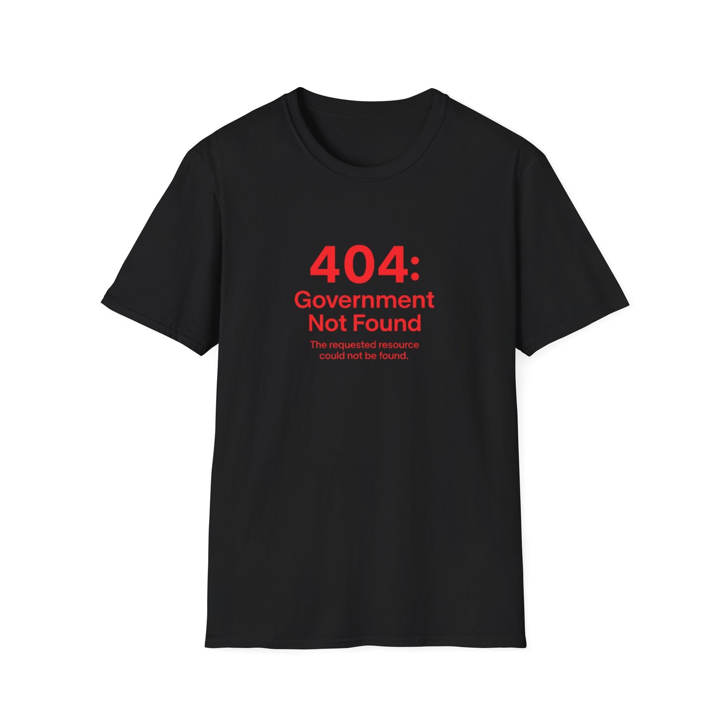 404 Error Unisex T-Shirt- Black, White, Grey and Dark Heather