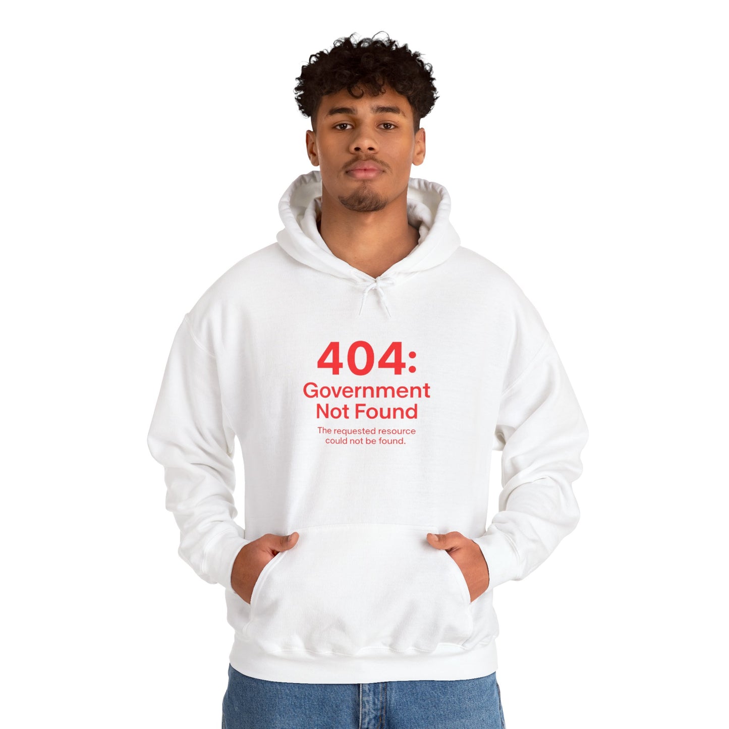 404: Government Not Found Unisex Hoodie- Black, Grey, White and Navy