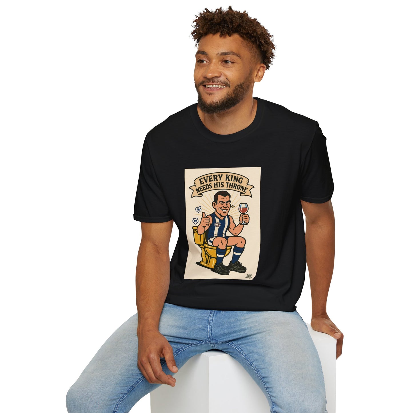 King Toilet Unisex T-Shirt- White and Black