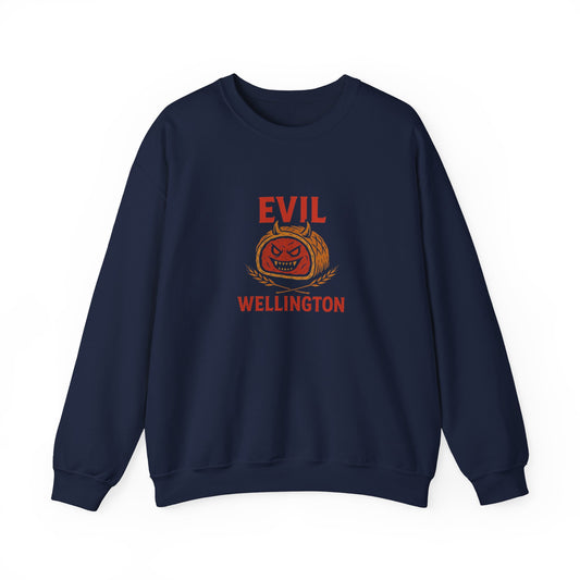 Evil Wellington Crewneck Sweatshirt, Black, White or Navy